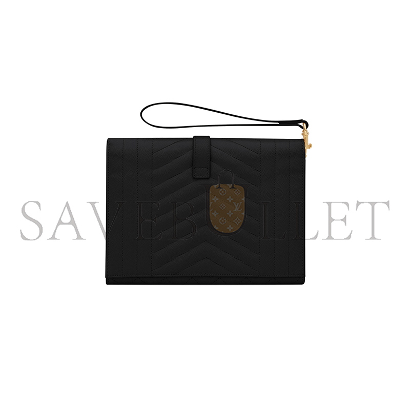 Y*L envelope flap pouch in mix matelassÉ grain de poudre leather 651030bow911000 (21*16*3cm)